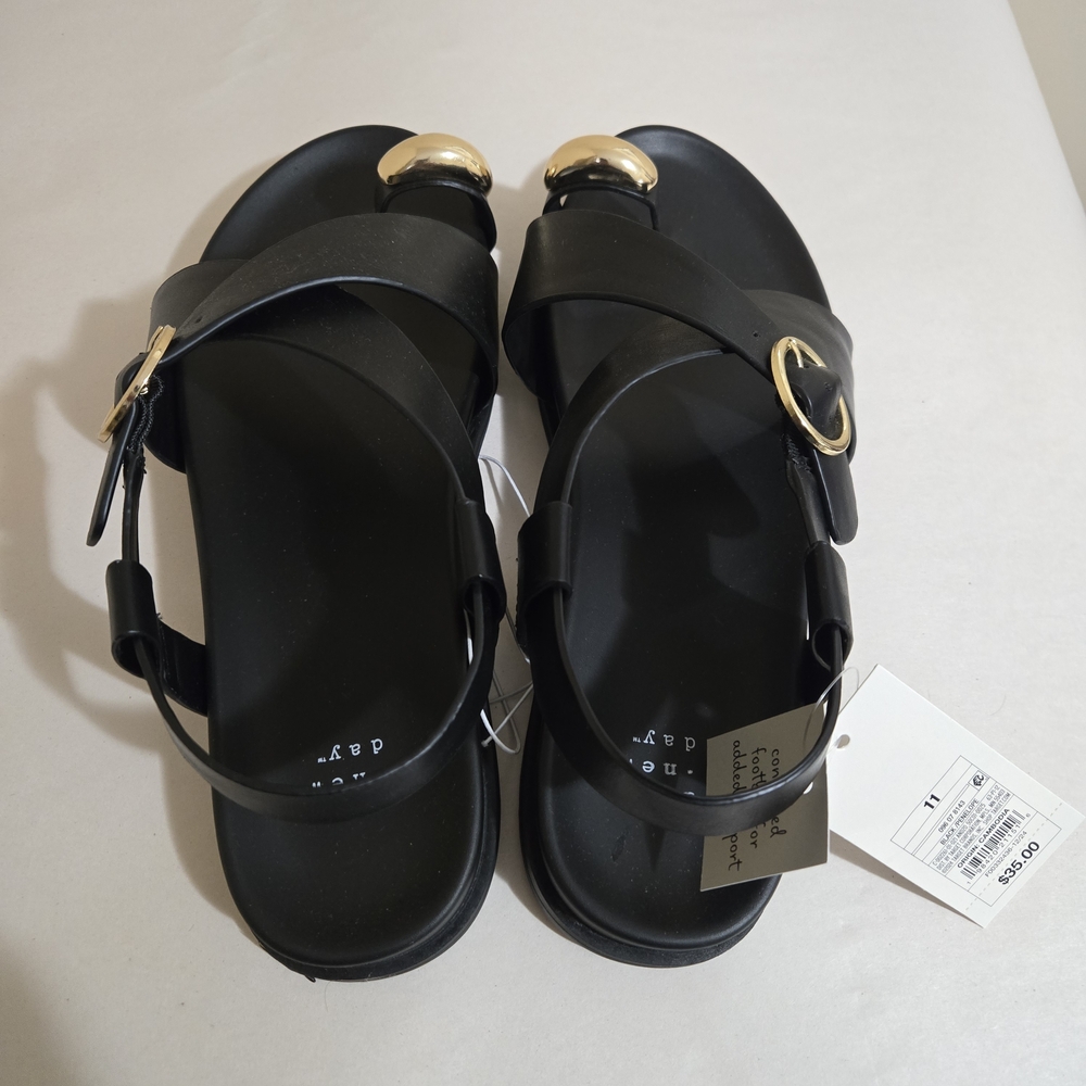 a new day Black Sandals with Gold Accents - Picture 2 of 4